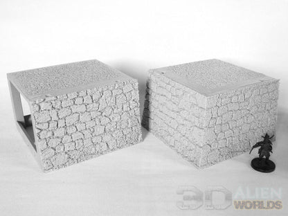 Feudal Japan Castle Walls Set | 3DAlienWorlds Fantasy and Historical Wargaming Terrain Corner Fence Role Playing