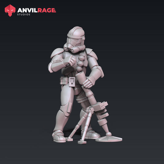 Replicator Mortar | Anvilrage Galactic SciFi Miniatures 32mm 1/47 Legion Scale Role Playing Miniatures