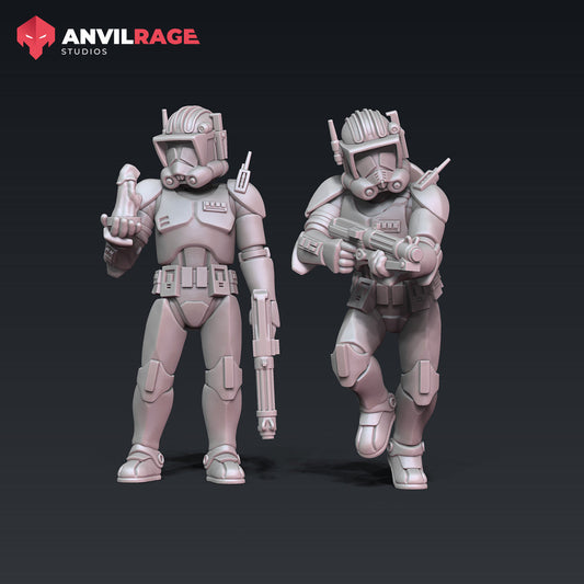 Replicator 66 Order Captain | Anvilrage Galactic SciFi Miniatures 32mm 1/47 Legion Scale Role Playing Miniatures