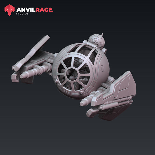 Grandmaster’s Starfighter | Anvilrage Galactic SciFi Miniatures 32mm 1/47 Legion Scale Role Playing Miniatures