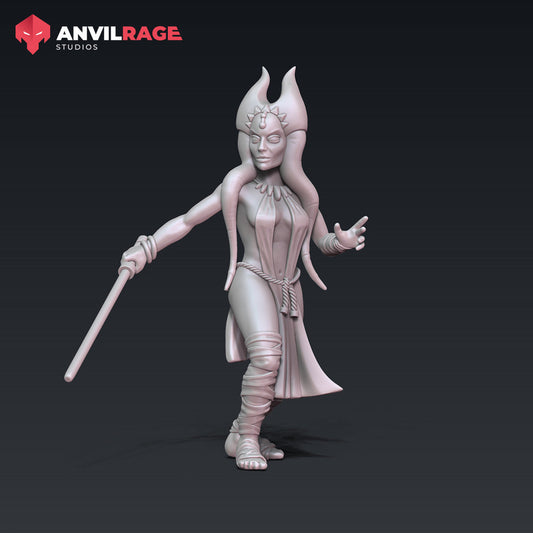 Red Mistress | Anvilrage Galactic SciFi Miniatures 32mm 1/47 Legion Scale Role Playing Miniatures