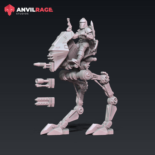 Mercenary Walker | Anvilrage Galactic SciFi Miniatures 32mm 1/47 Legion Scale Role Playing Miniatures