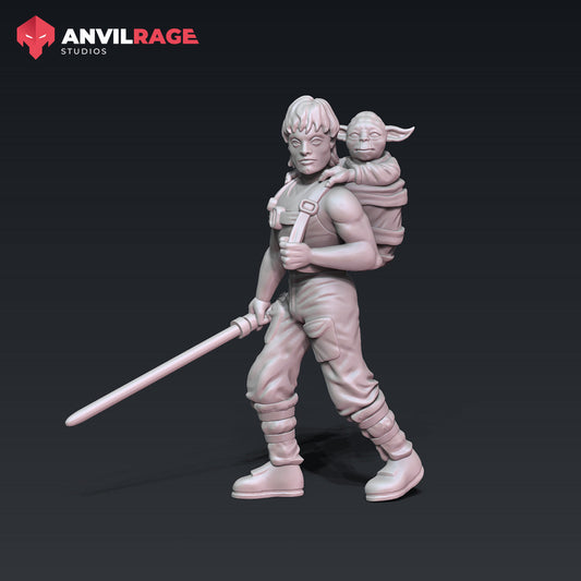 Master and Apprentice | Anvilrage Galactic SciFi Miniatures 32mm 1/47 Legion Scale Role Playing Miniatures