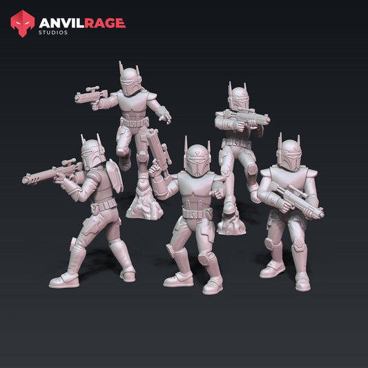 Super Commandos | Anvilrage Galactic SciFi Miniatures 32mm 1/47 Legion Scale Role Playing Miniatures