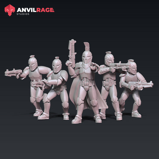 Senate Guards | Anvilrage Galactic SciFi Miniatures 32mm 1/47 Legion Scale Role Playing Miniatures