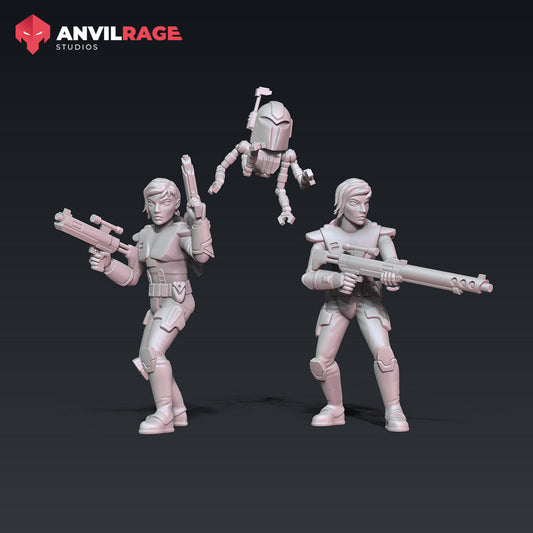 Traitor Sabine | Anvilrage Galactic SciFi Miniatures 32mm 1/47 Legion Scale Role Playing Miniatures