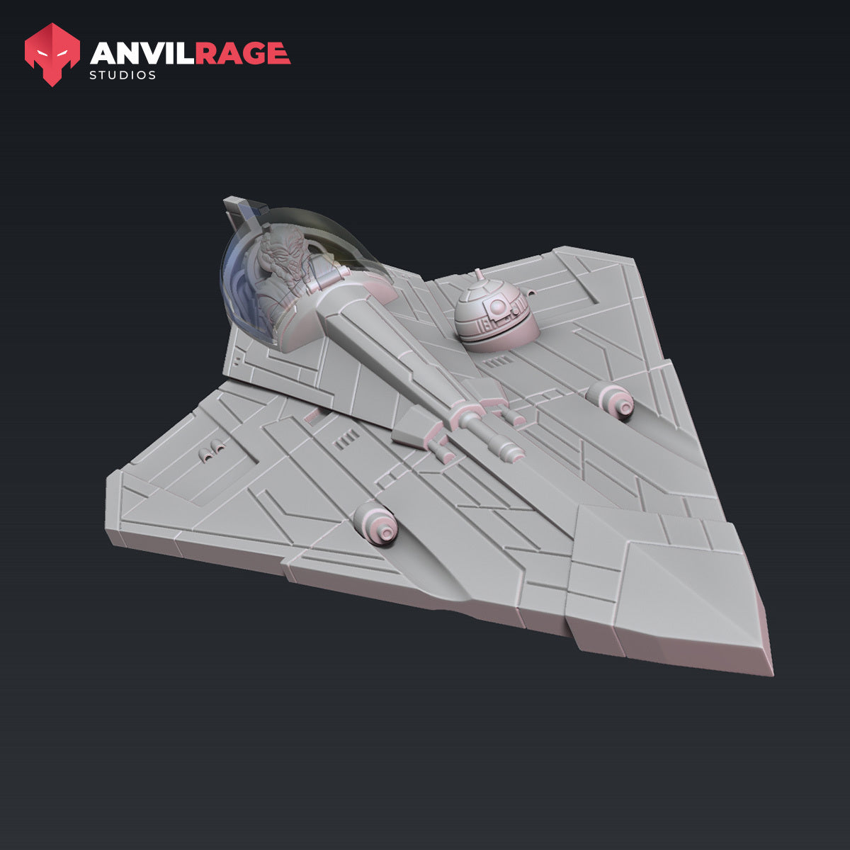 Alpha Starfighter | Anvilrage Galactic SciFi Miniatures 32mm 1/47 Legion Scale Role Playing Miniatures