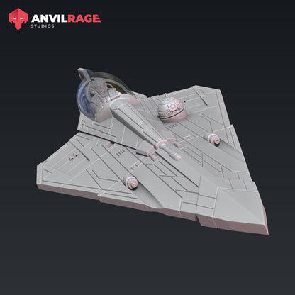 Alpha Starfighter | Anvilrage Galactic SciFi Miniatures 32mm 1/47 Legion Scale Role Playing Miniatures