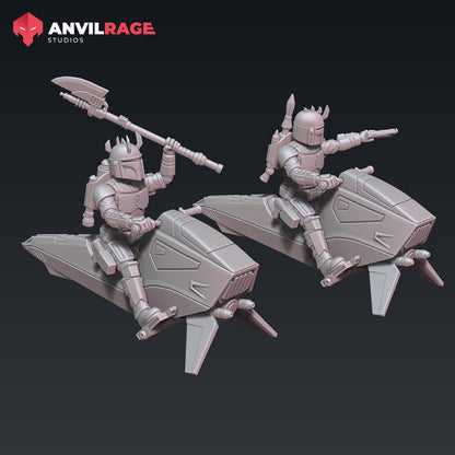 Mercenary Swoop Bikes | Anvilrage Galactic SciFi Miniatures 32mm 1/47 Legion Scale