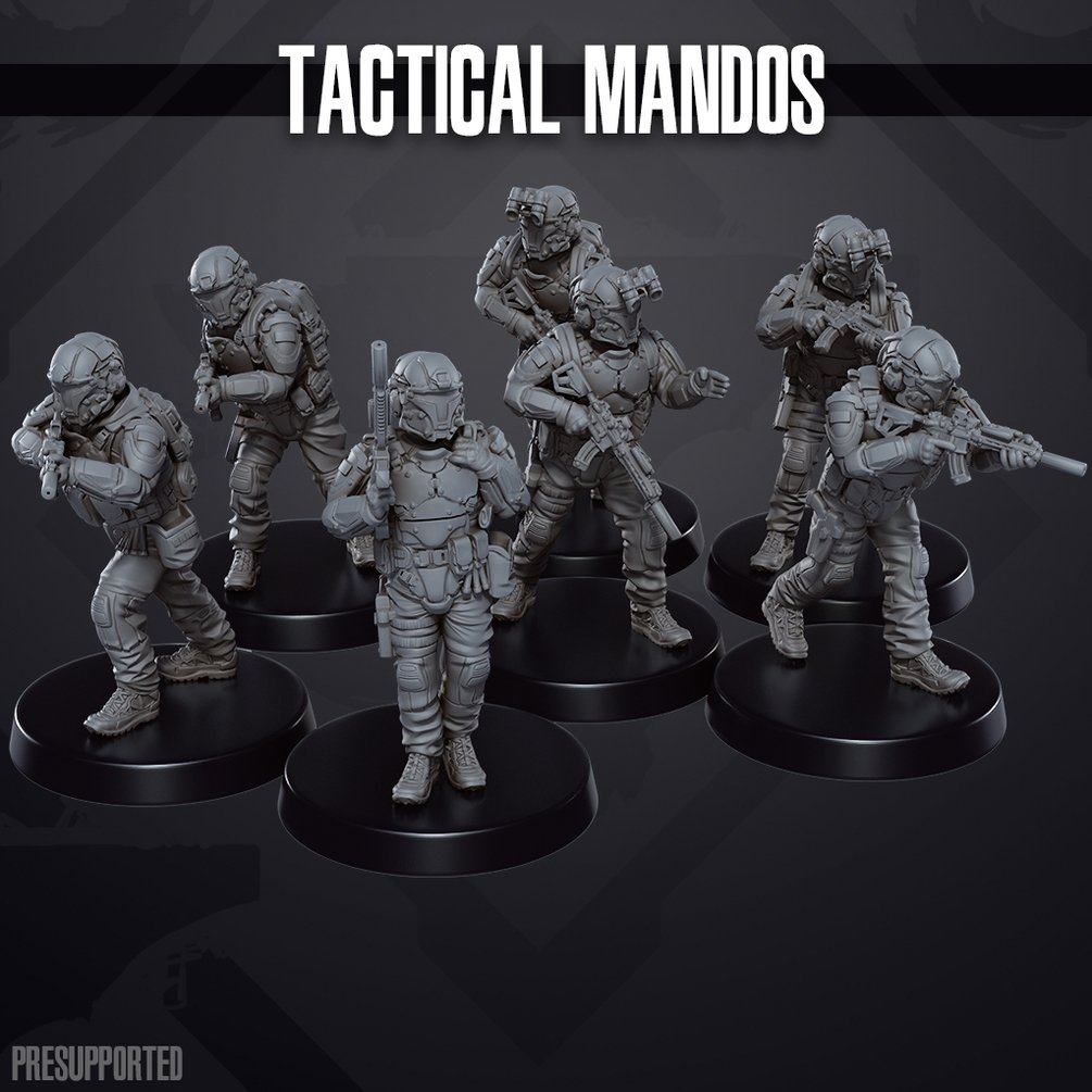 Tactical Mandos | Skullforge Studios 32mm Wargaming Miniatures Role Playing Miniatures