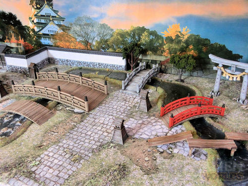 Feudal Japan Bridges | 3DAlienWorlds Fantasy and Historical Wargaming Terrain Role Playing Miniatures