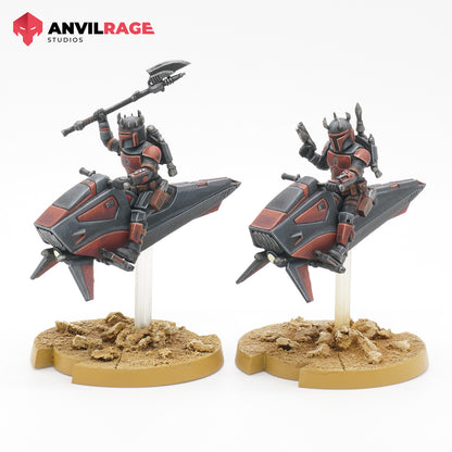 Mercenary Swoop Bikes | Anvilrage Galactic SciFi Miniatures 32mm 1/47 Legion Scale