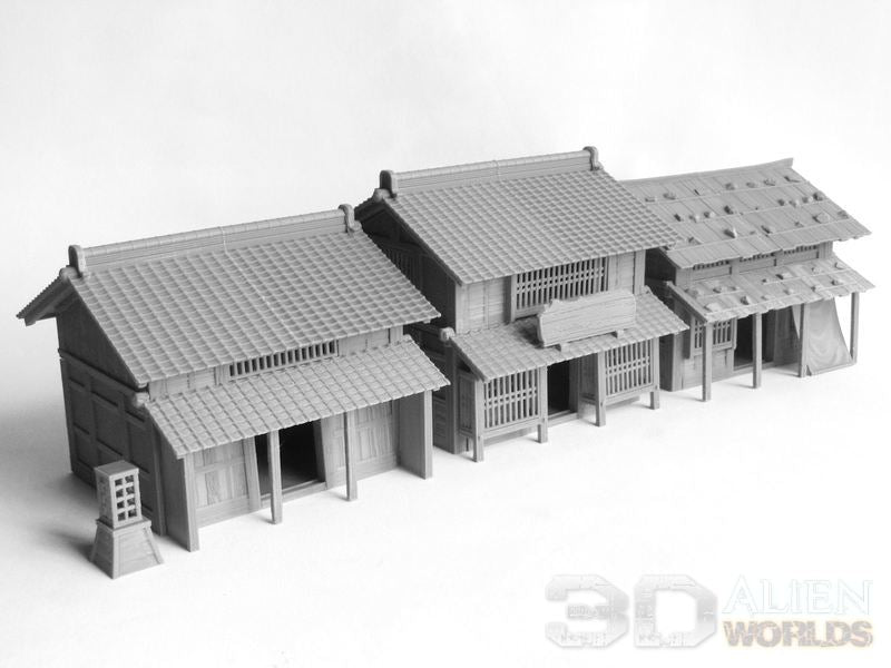 Feudal Japan Shop Set  | 3DAlienWorlds Fantasy and Historical Wargaming Terrain