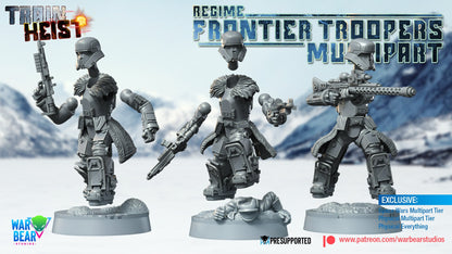 Train Heist Frontier Troopers Build Kit | Warbear Studios 28mm SciFi Wargaming Miniatures Role Playing Miniatures