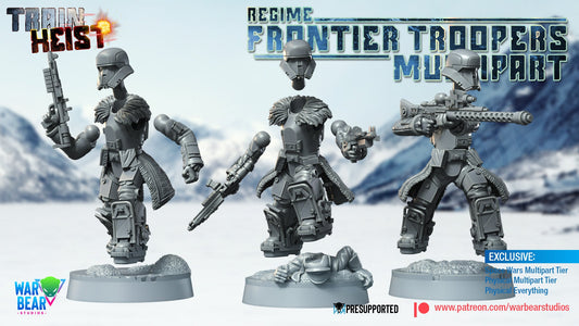 Train Heist Frontier Troopers Build Kit | Warbear Studios 28mm SciFi Wargaming Miniatures Role Playing Miniatures