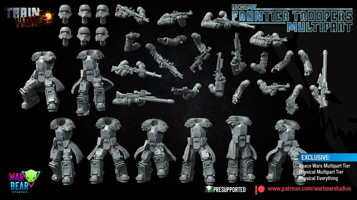 Train Heist Frontier Troopers Build Kit | Warbear Studios 28mm SciFi Wargaming Miniatures Role Playing Miniatures