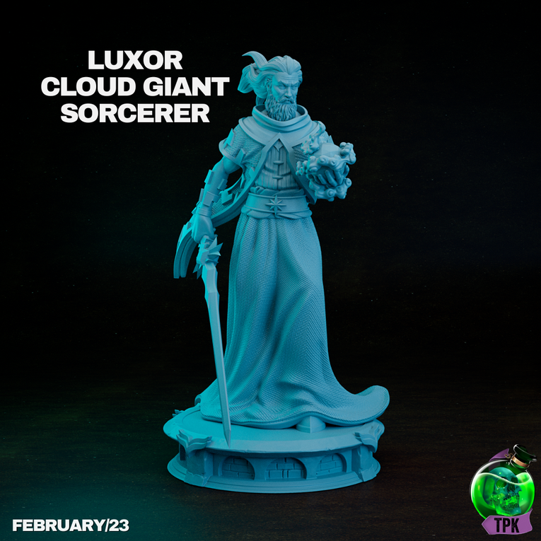 Cloud Giant Sorcerer Luxor | TPK Lab 32mm Fantasy Tabletop RPG Miniatures