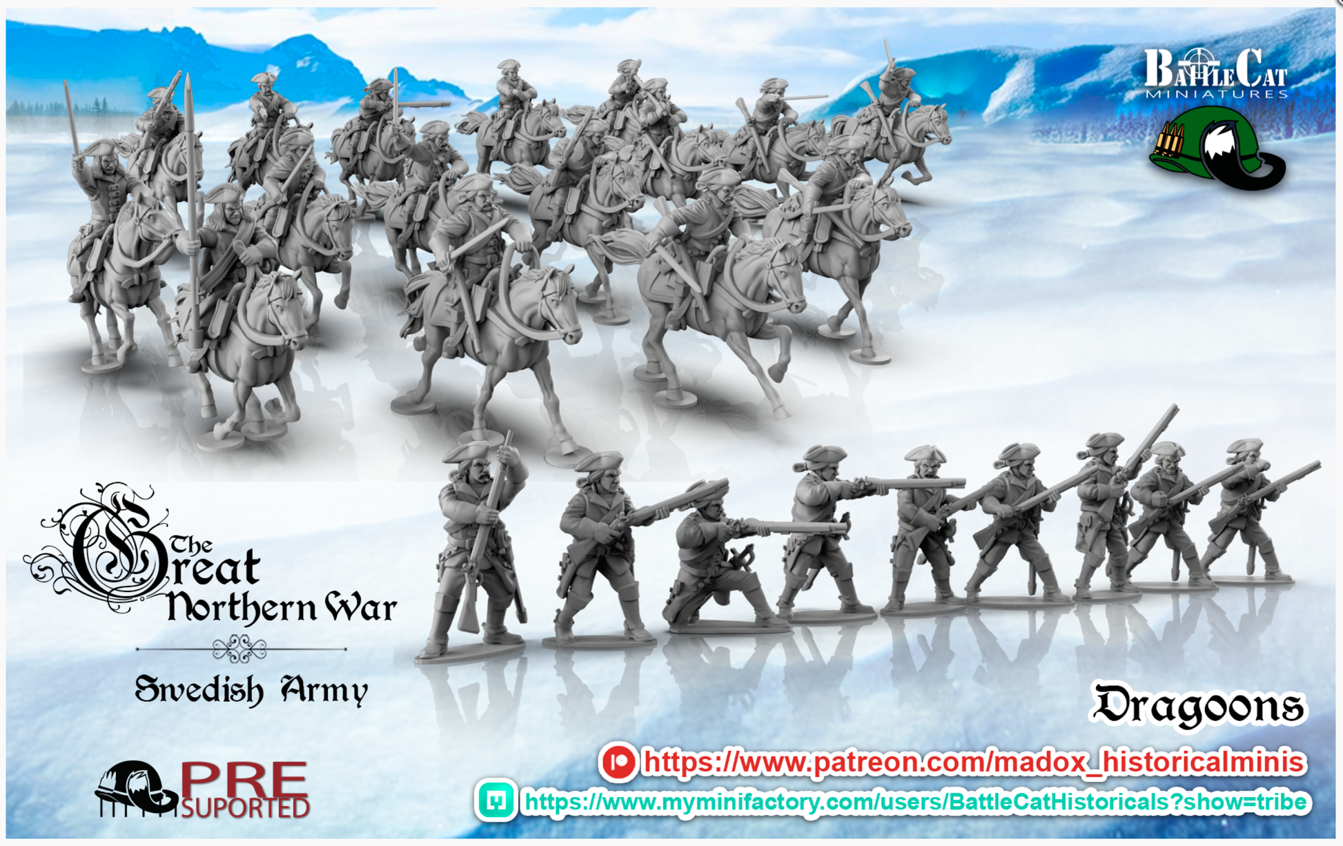 GNW Swedish Dragoons | Battlecat 28mm Historical Wargaming Miniatures Role Playing Miniatures
