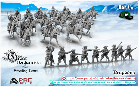 GNW Swedish Dragoons | Battlecat 28mm Historical Wargaming Miniatures Role Playing Miniatures