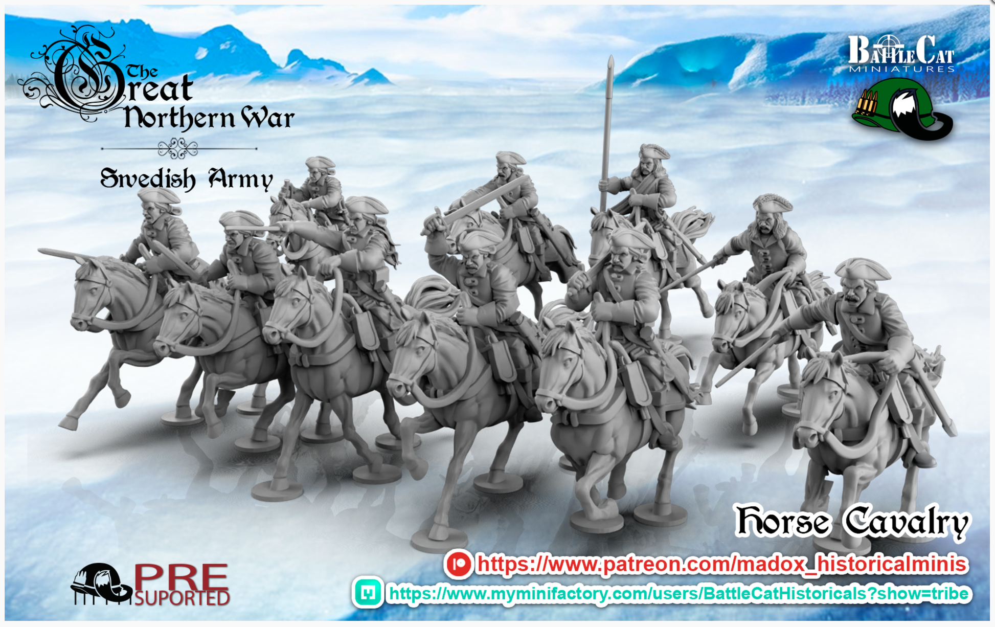 GNW Swedish Cavalry | Battlecat 28mm Historical Wargaming Miniatures Role Playing Miniatures