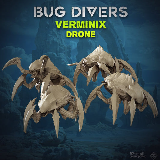 Heckdivers: Verminix Drones | Skullforge Studios 32mm Wargaming Miniatures Role Playing Miniatures