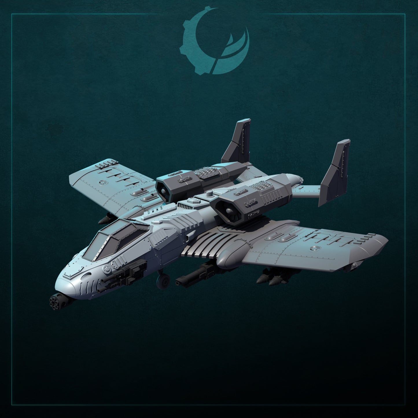 RAIJU-PATTERN MULTI-ROLE ATTACK AIRCRAFT | Maelstrom Designworks Grimdark Wargaming Miniatures