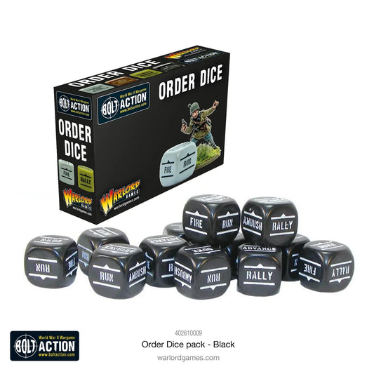 Bolt Action Konflikt '47 - Order Dice: Black