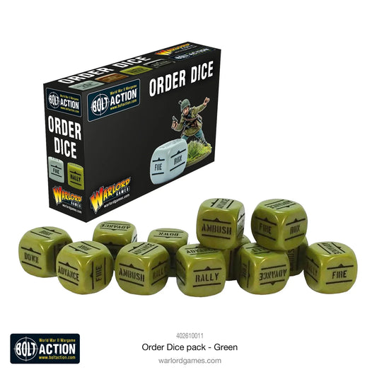 Bolt Action Konflikt '47 - Order Dice: Green