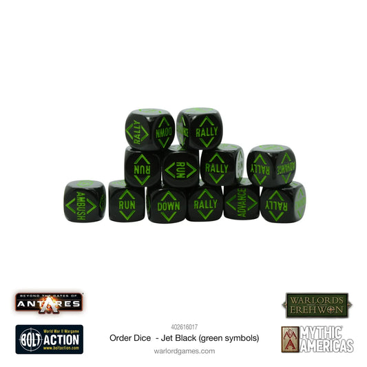 Bolt Action Konflikt '47 - Order Dice: Jet Black