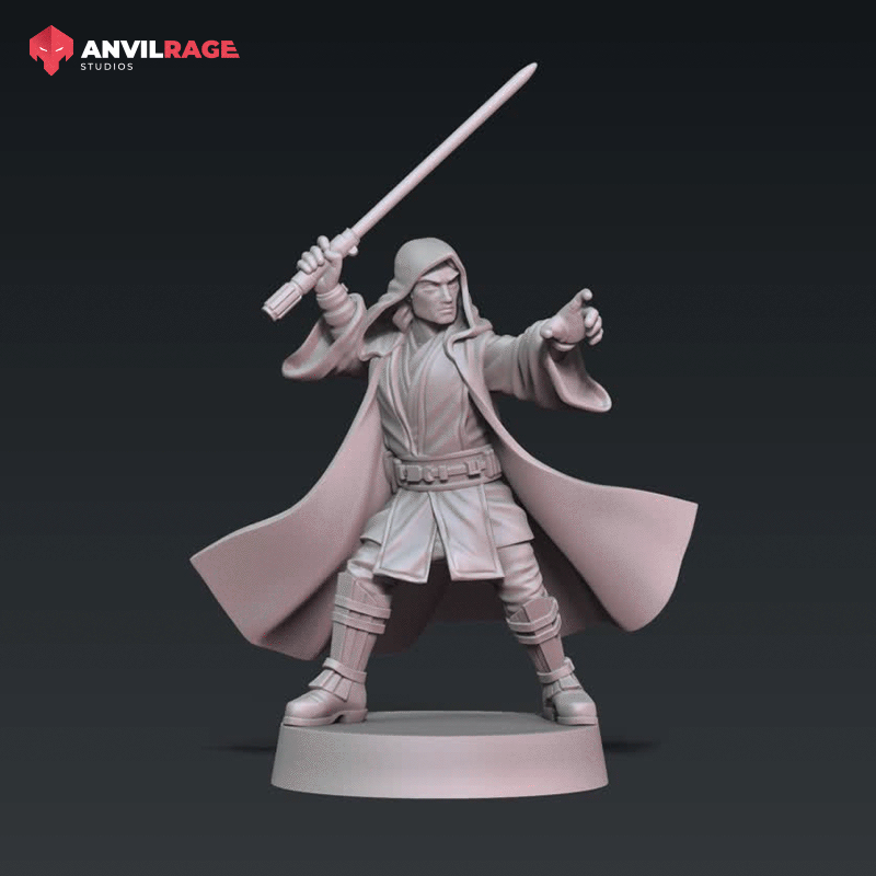 Chosen One Action Pose | Anvilrage Galactic SciFi Miniatures 32mm 1/47 Legion Scale Role Playing Miniatures