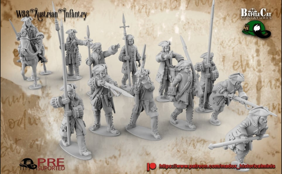 WSS Austrian Infantry | Warbear Studios 28mm Historical Wargaming Miniatures Role Playing Miniatures