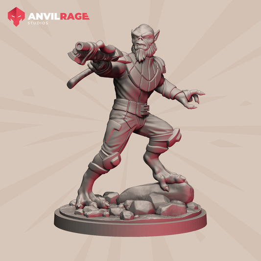 Bulky Alien | Anvilrage Galactic SciFi Miniatures Shatter Scale Role Playing Miniatures