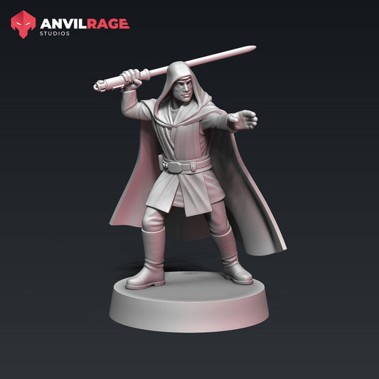 Master Luke v2 | Anvilrage Galactic SciFi Miniatures 32mm 1/47 Legion Scale Role Playing Miniatures