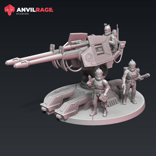 Replicator Emplaced Turret | Anvilrage Galactic SciFi Miniatures 32mm 1/47 Legion Scale Role Playing Miniatures