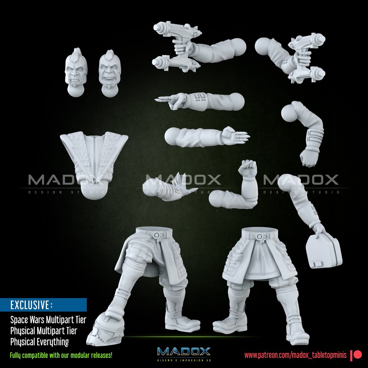 Dark Star Enforcers Build Kit | Warbear Studios 28mm SciFi Wargaming Miniatures Role Playing Miniatures