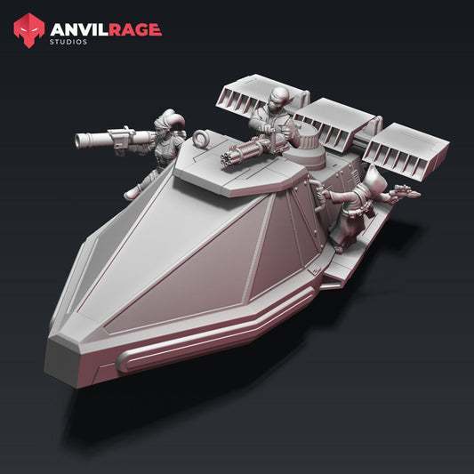 Courier Speeder | Anvilrage Galactic SciFi Miniatures 32mm 1/47 Legion Scale Role Playing Miniatures