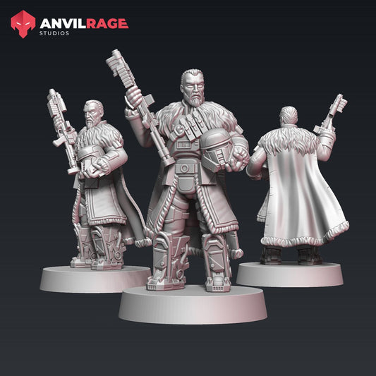 Long Range Trooper Captain | Anvilrage Galactic SciFi Miniatures 32mm 1/47 Legion Scale Role Playing Miniatures