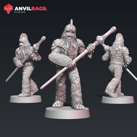 Furry Captain | Anvilrage Galactic SciFi Miniatures 32mm 1/47 Legion Scale Role Playing Miniatures