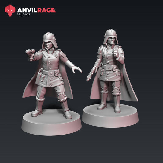 Empire Desert Officer | Anvilrage Galactic SciFi Miniatures 32mm 1/47 Legion Scale Role Playing Miniatures