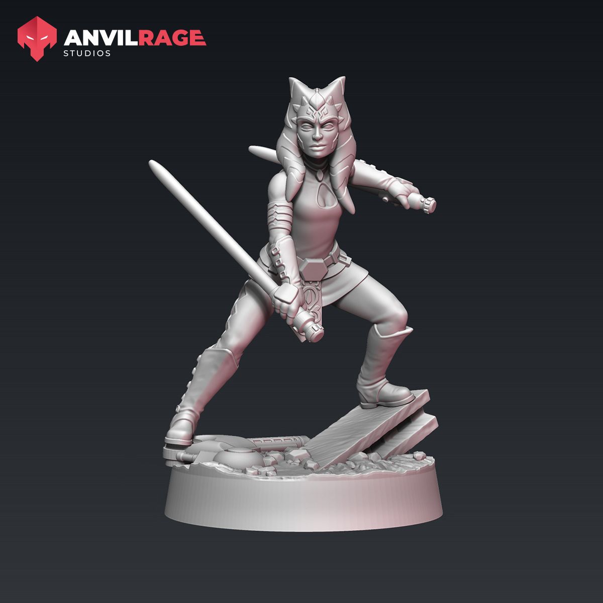 Apprentice General | Anvilrage Galactic SciFi Miniatures 32mm 1/47 Legion Scale Role Playing Miniatures