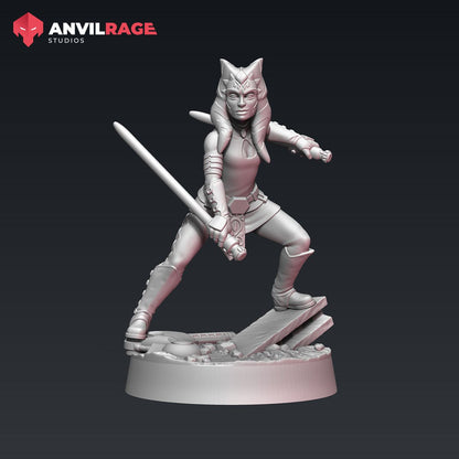 Apprentice General | Anvilrage Galactic SciFi Miniatures 32mm 1/47 Legion Scale Role Playing Miniatures