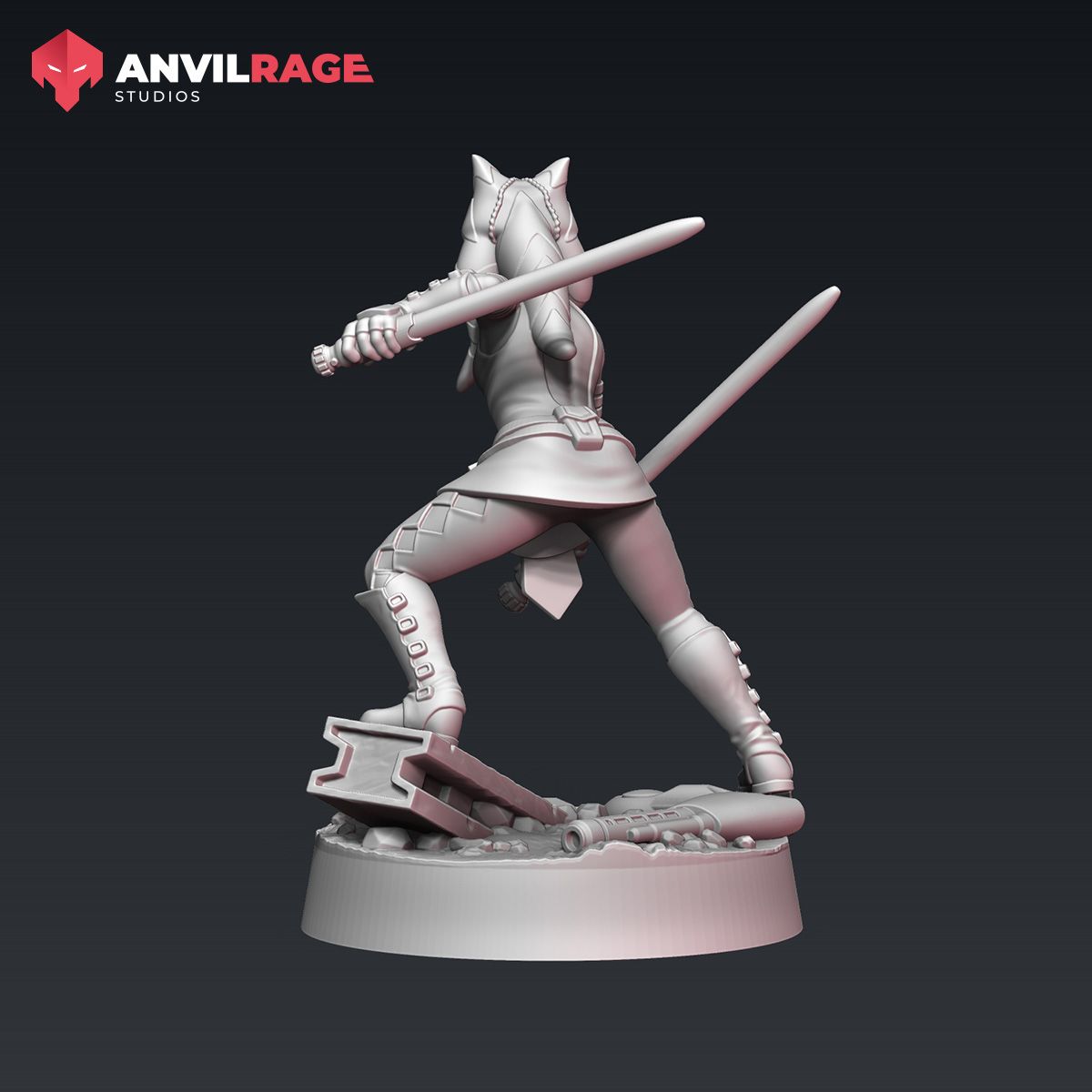 Apprentice General | Anvilrage Galactic SciFi Miniatures 32mm 1/47 Legion Scale Role Playing Miniatures