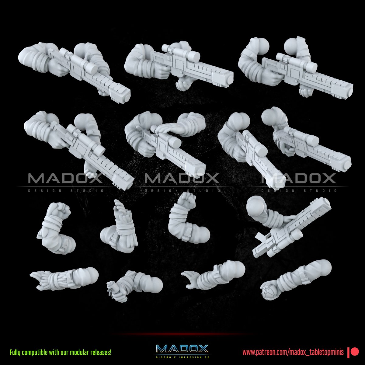 Red Skinned Insurgents Build Kit | Warbear Studios 28mm SciFi Wargaming Miniatures Role Playing Miniatures