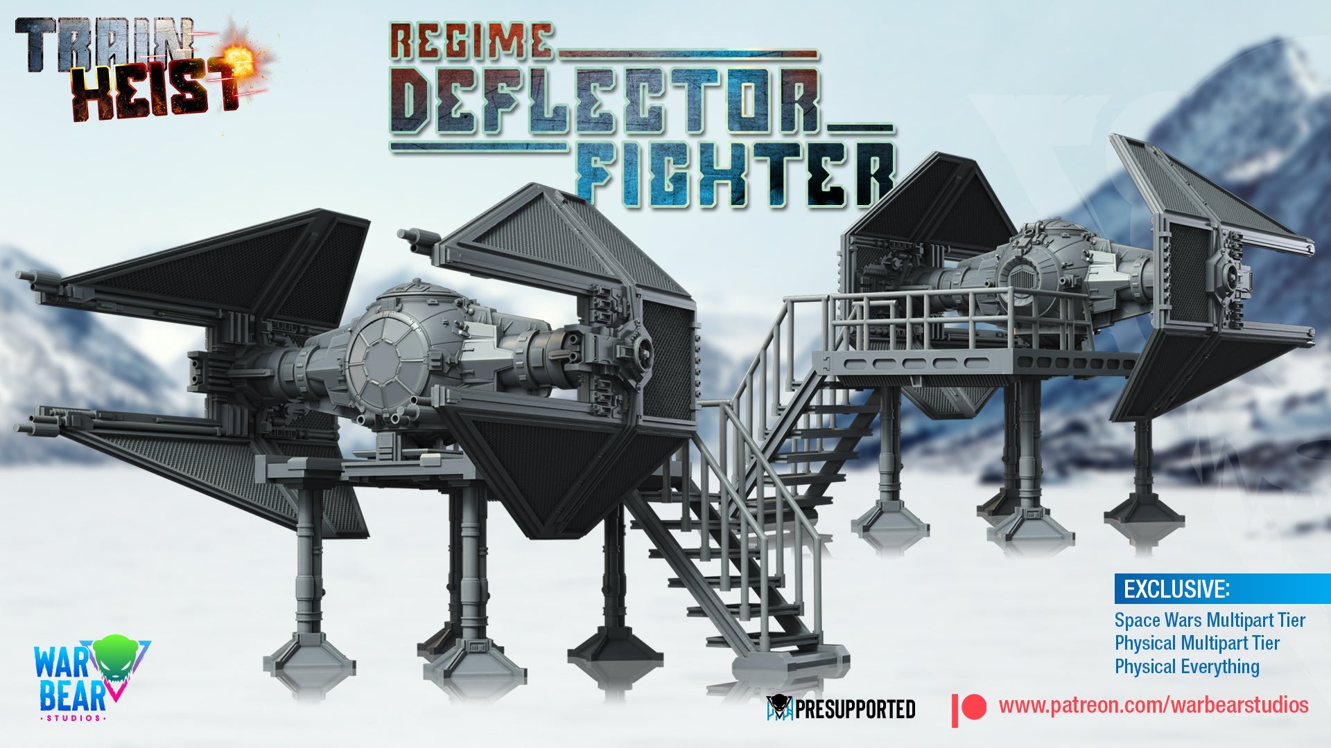Train Heist Regime Deflector Fighter | Warbear Studios 28mm SciFi Wargaming Miniatures Role Playing Miniatures