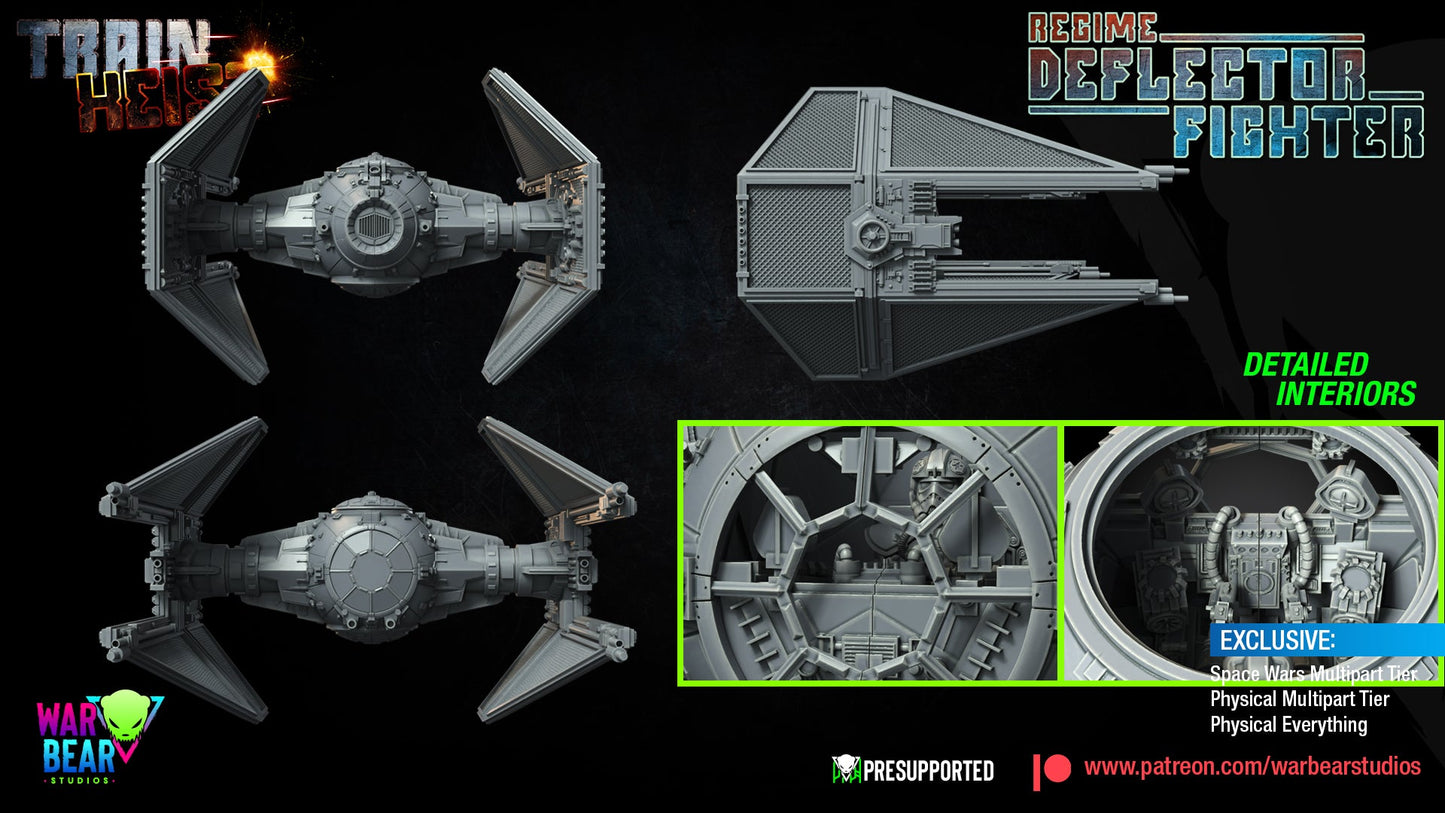 Train Heist Regime Deflector Fighter | Warbear Studios 28mm SciFi Wargaming Miniatures Role Playing Miniatures