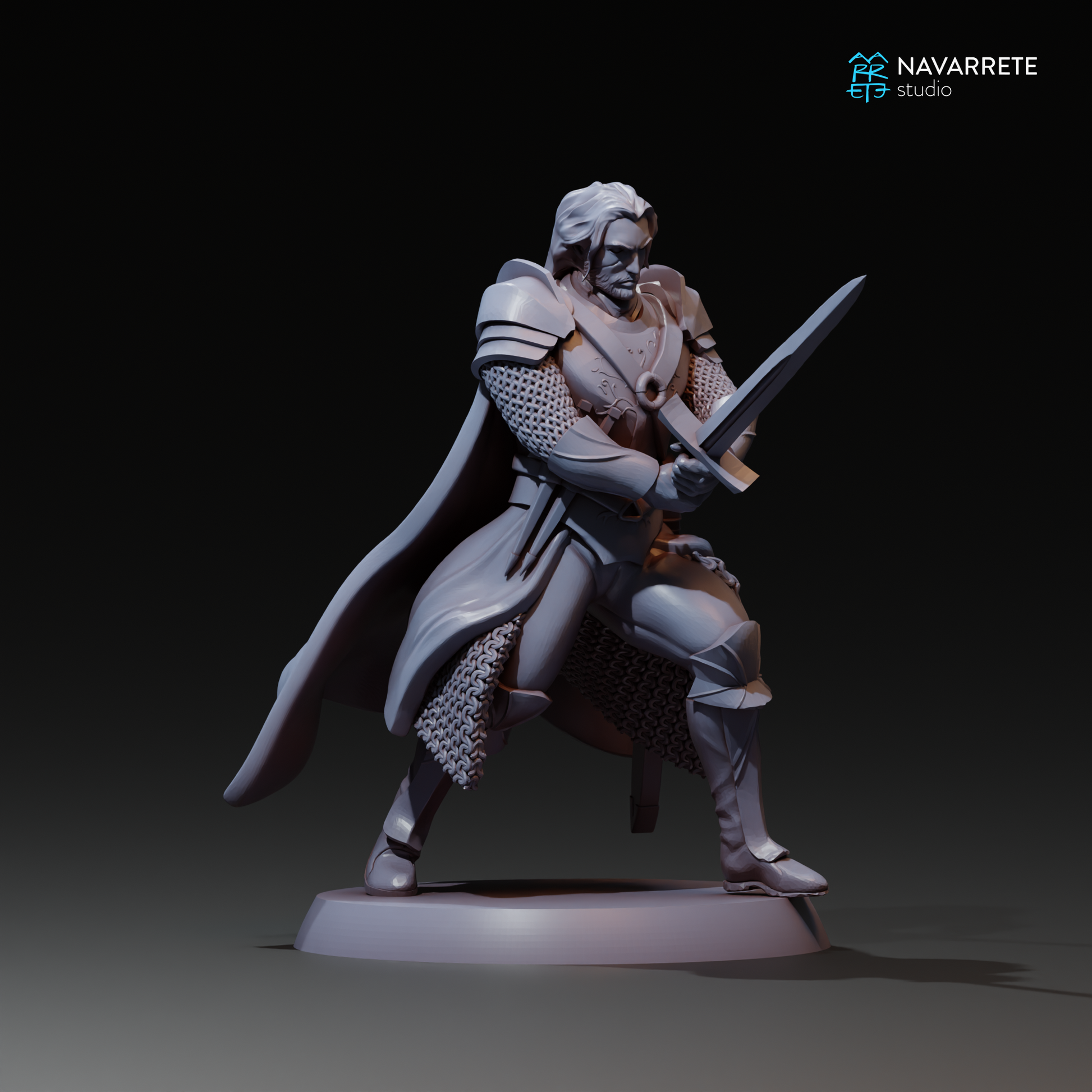 The Kings Army Captain | Navarrete Studios 25mm Fantasy Wargaming Miniatures