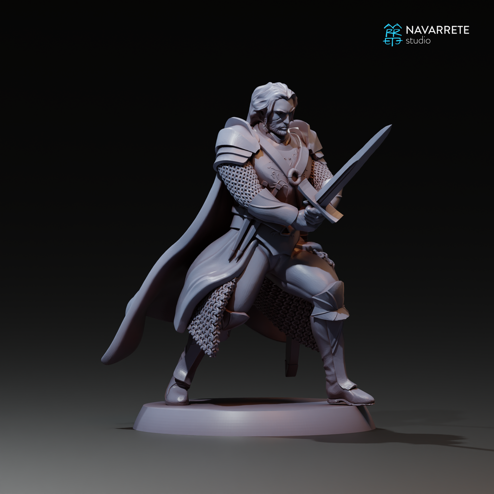 The Kings Army Captain | Navarrete Studios 25mm Fantasy Wargaming Miniatures