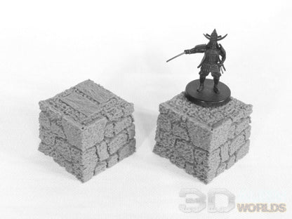 Feudal Japan Modular Canal | 3DAlienWorlds Fantasy and Historical Wargaming Terrain Corner Role Playing Miniatures
