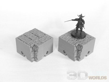 Feudal Japan Modular Canal | 3DAlienWorlds Fantasy and Historical Wargaming Terrain Inside Corner Role Playing