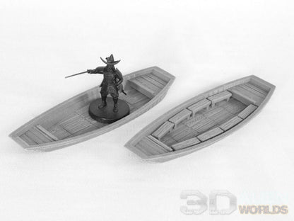 Feudal Japan Modular Canal | 3DAlienWorlds Fantasy and Historical Wargaming Terrain Punt Boat Role Playing Miniatures